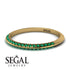 Hidden Emerald Wedding Band - Anastasia No. 4